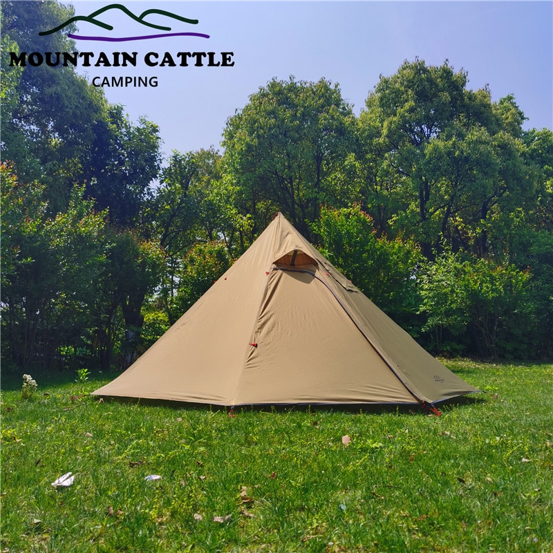 Cheap Goat Tents 5~6 Hot Tent with Fire Retardant Stove Jack for Flue Pipes, 2 Person Lightweight, Teepee Tents for Family Team Outdoor   